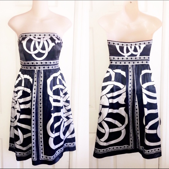 White House Black Market Dresses & Skirts - WHITE HOUSE BLACK MARKET Silk Strapless Dress